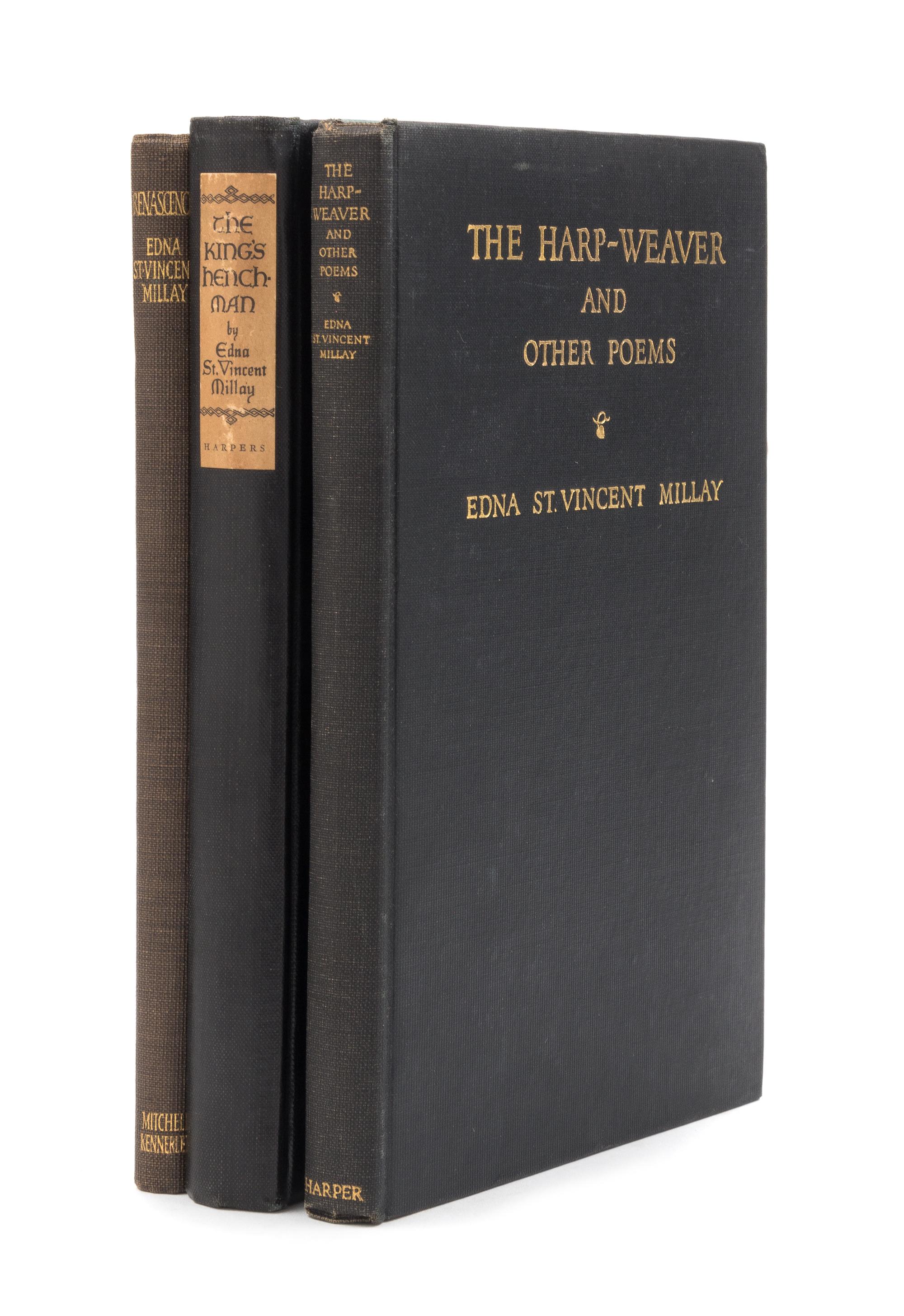 MILLAY, Edna St. Vincent (1892-1950). A group of 3 works.