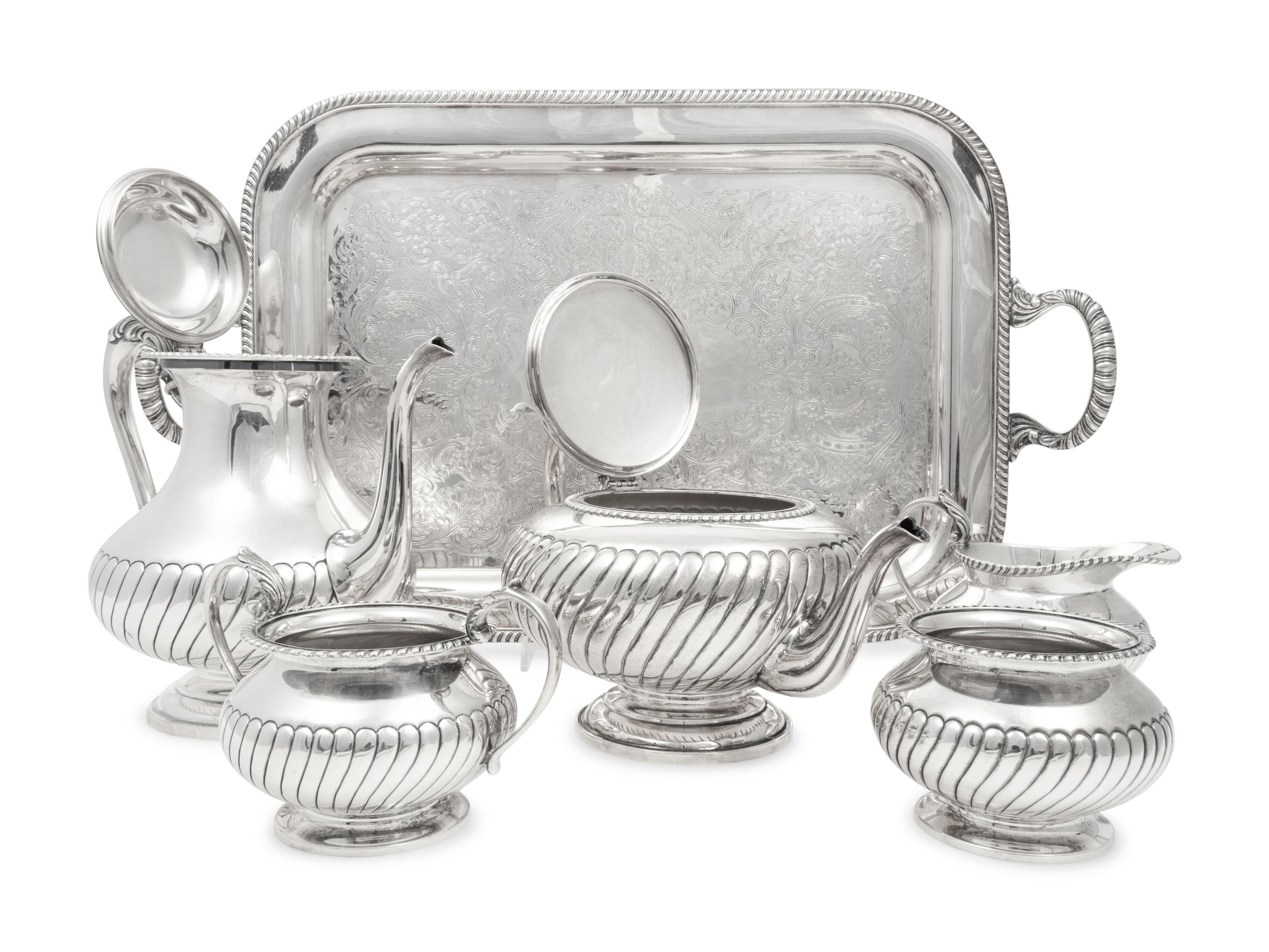 An American Silver Five-Piece Tea and Coffee Service