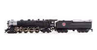 Two Polychrome Japanese HO-Gauge Great Northern Railroad Locomotives and Tenders