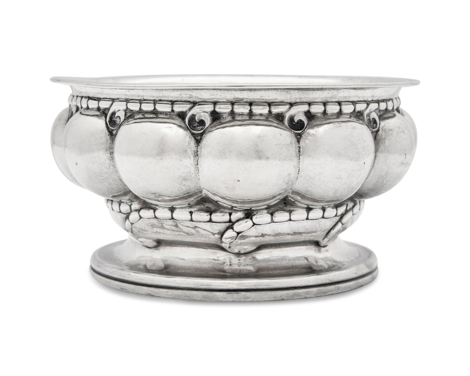 A Georg Jensen Silver Melon Centerpiece Bowl