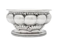 A Georg Jensen Silver Melon Centerpiece Bowl