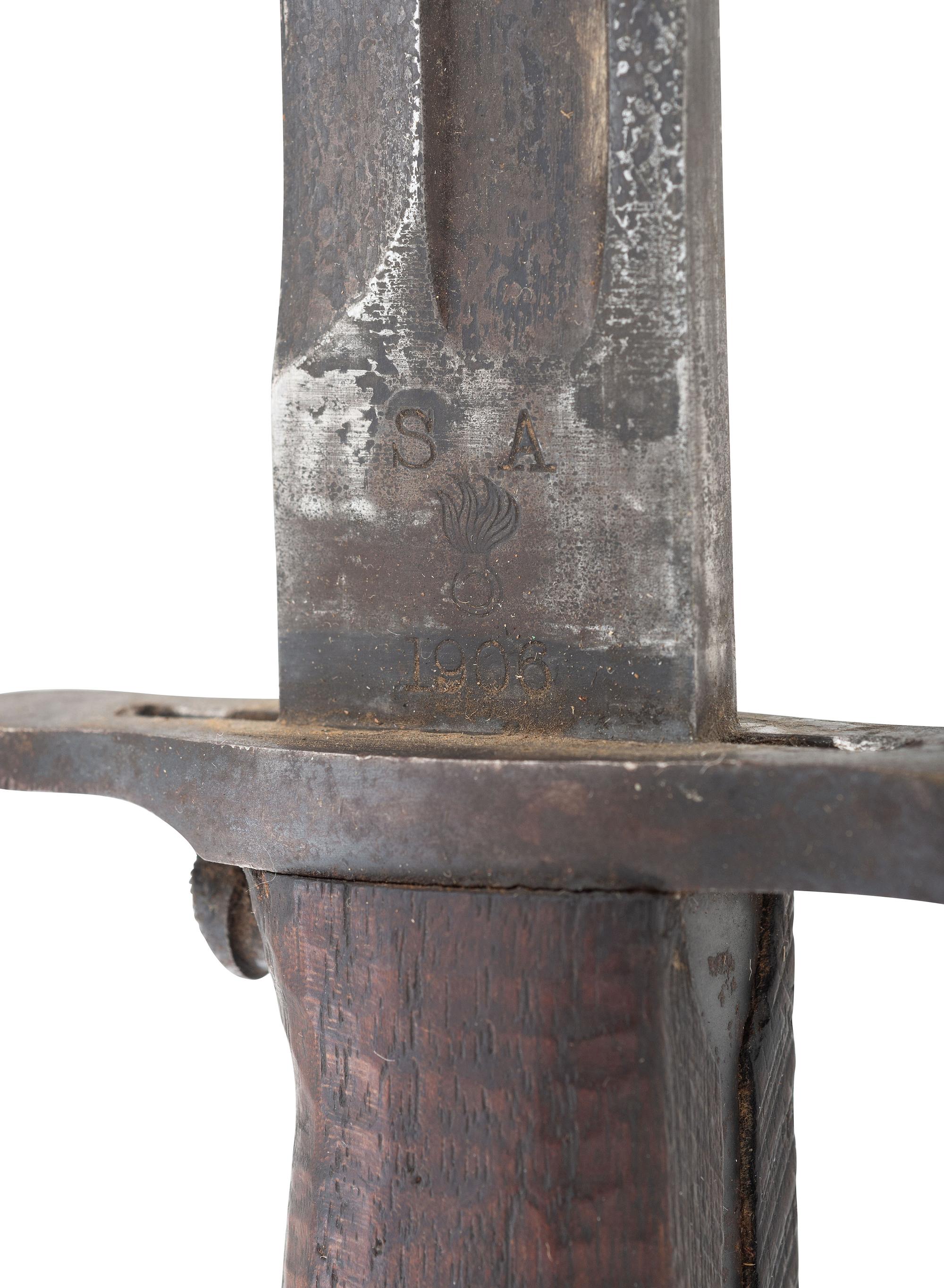 A Belgian Pistol and US M1905 Bayonet