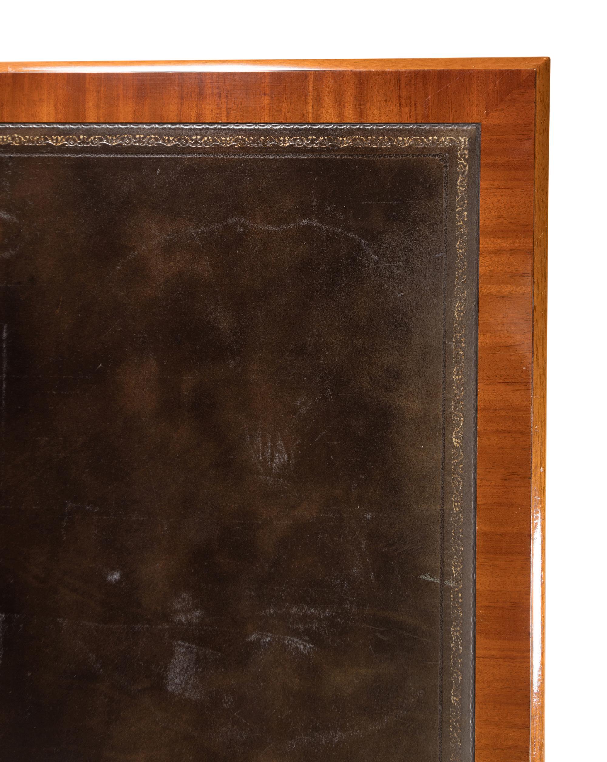 A George III Style Mahogany Library Table