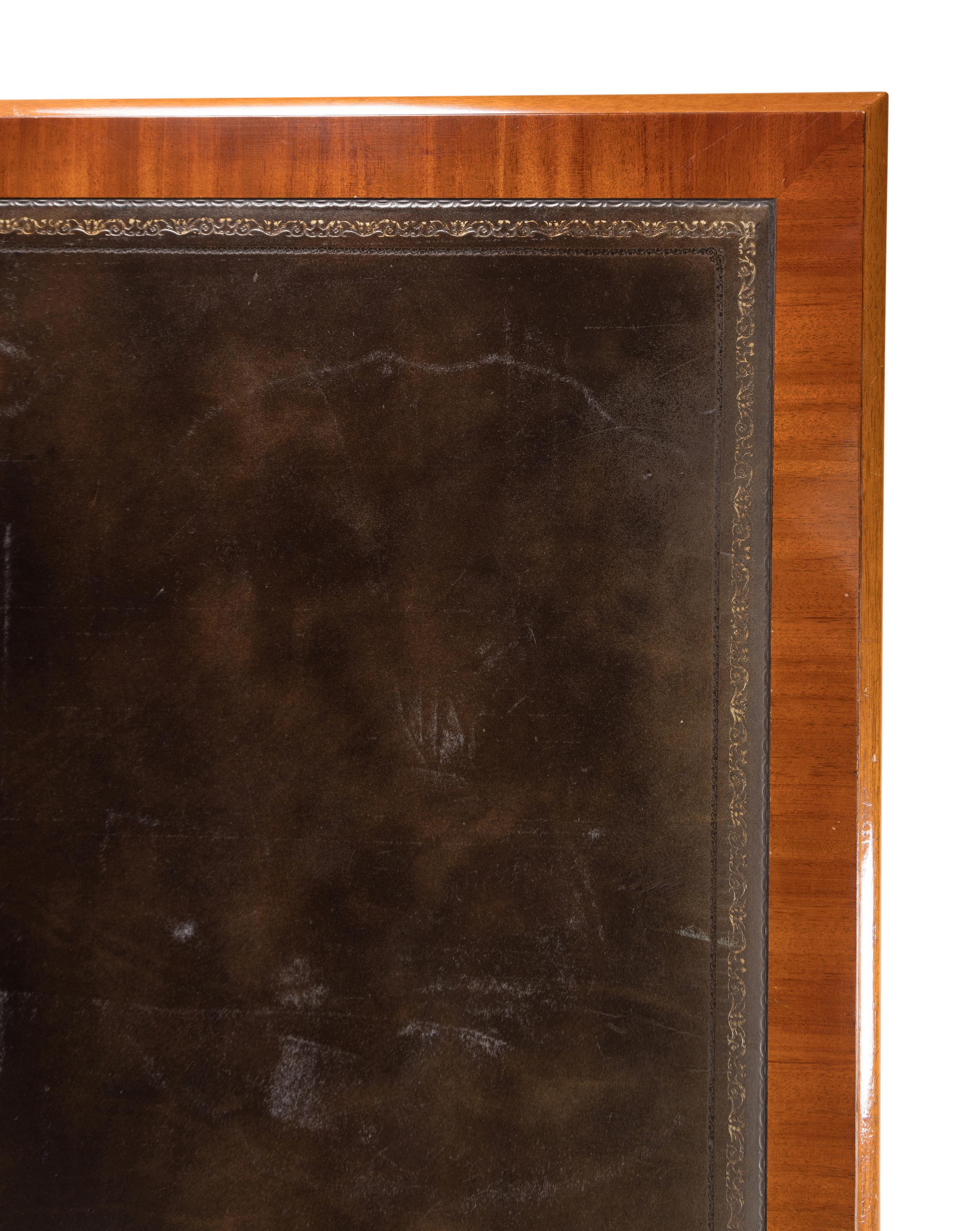 A George III Style Mahogany Library Table