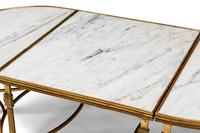 A French Neoclassical Style Gilt Bronze and Marble Three-Part Low Table