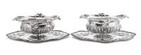 A Pair of French Silver Sauceboats
