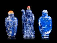 Three Lapis Lazuli Snuff Bottles