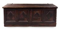 A Continental Walnut Cassone Height 22 x width 59 1/2 x depth 18 3/4 inches. — 16TH/17TH CENTURY