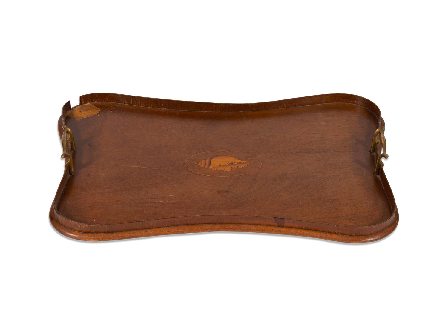 A Regency Style Inlaid Mahogany Serving Tray — 19TH CENTURY