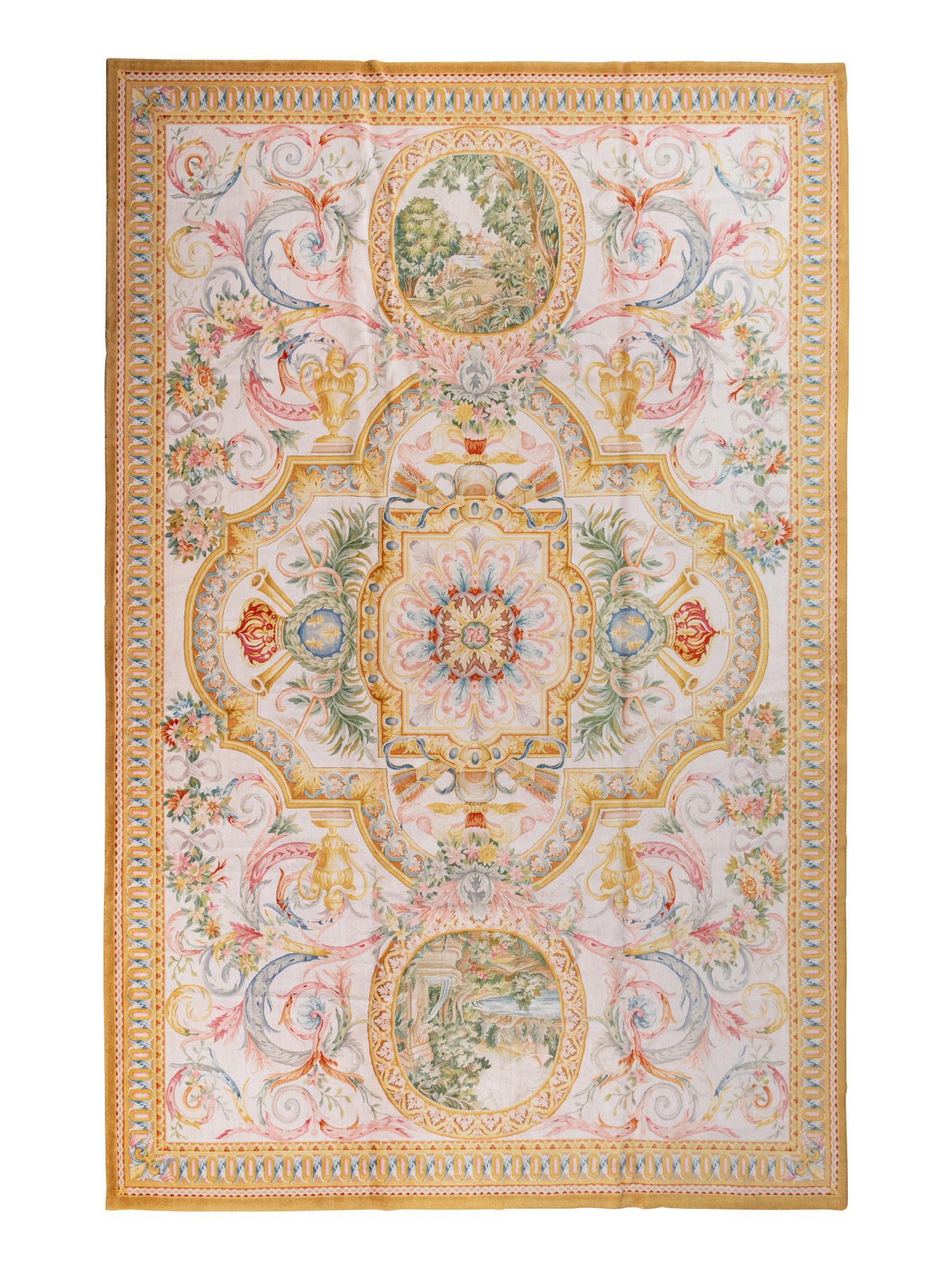 An Aubusson Style Wool Rug