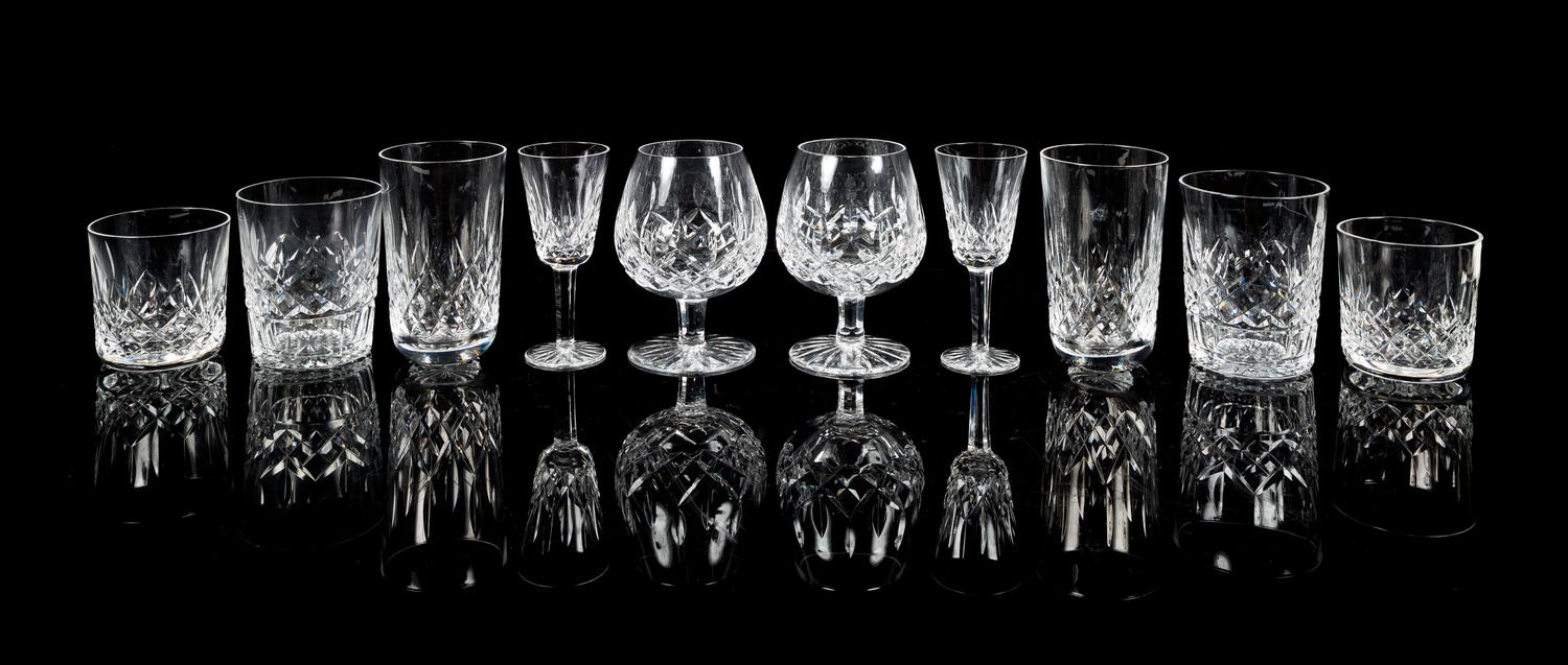 Waterford, a Lismore pattern partial stemware set; 89 pieces total in twelve sizes