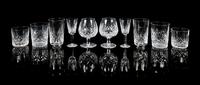 Waterford, a Lismore pattern partial stemware set; 89 pieces total in twelve sizes