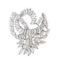 A Platinum and Diamond Brooch,
