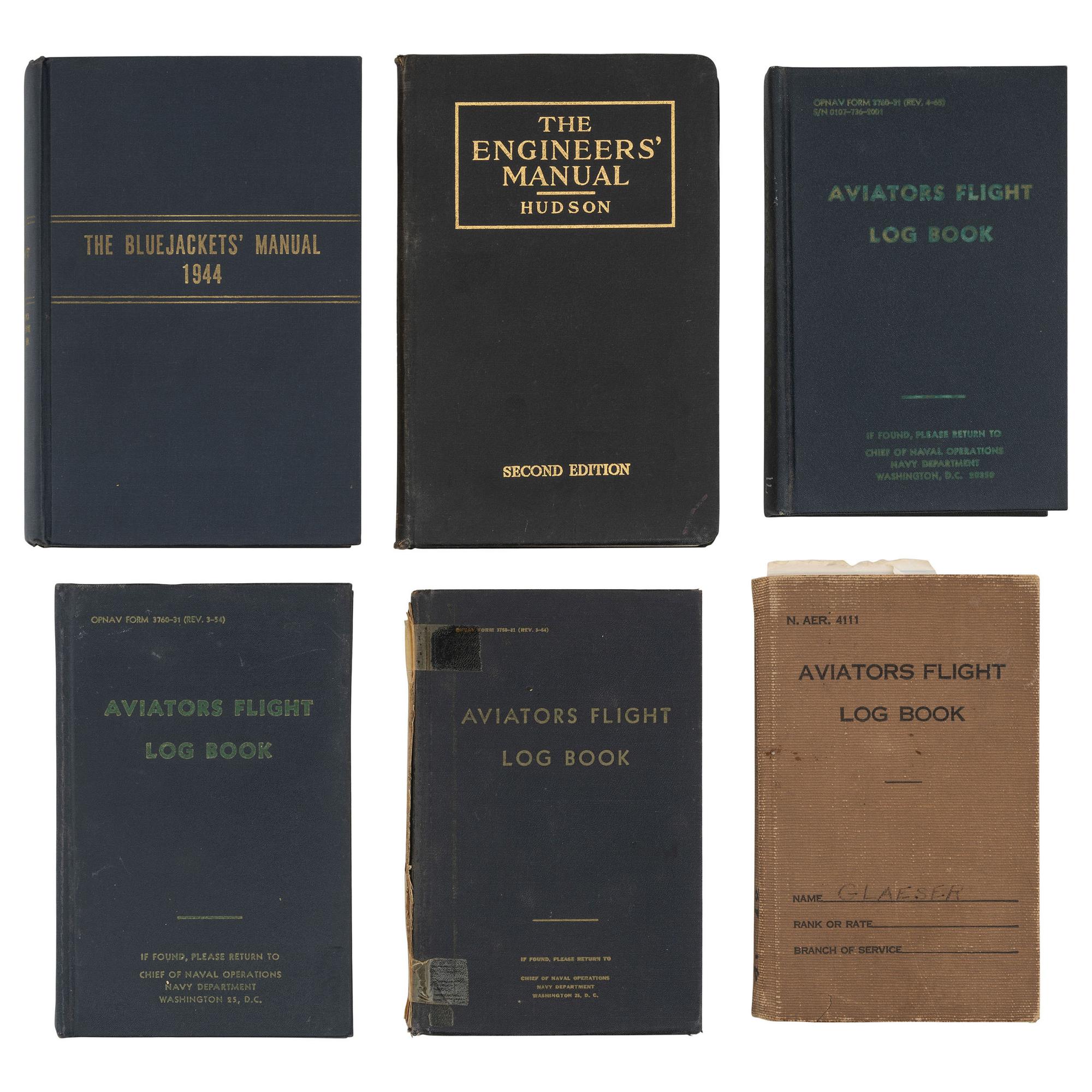 The Service Archive of Naval Aviator Commander Fred W. Glaeser, Including Record of Flight From Pearl Harbor on December 7, 1941
