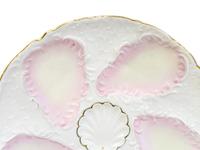 A Set of Six French Porcelain Oyster Plates