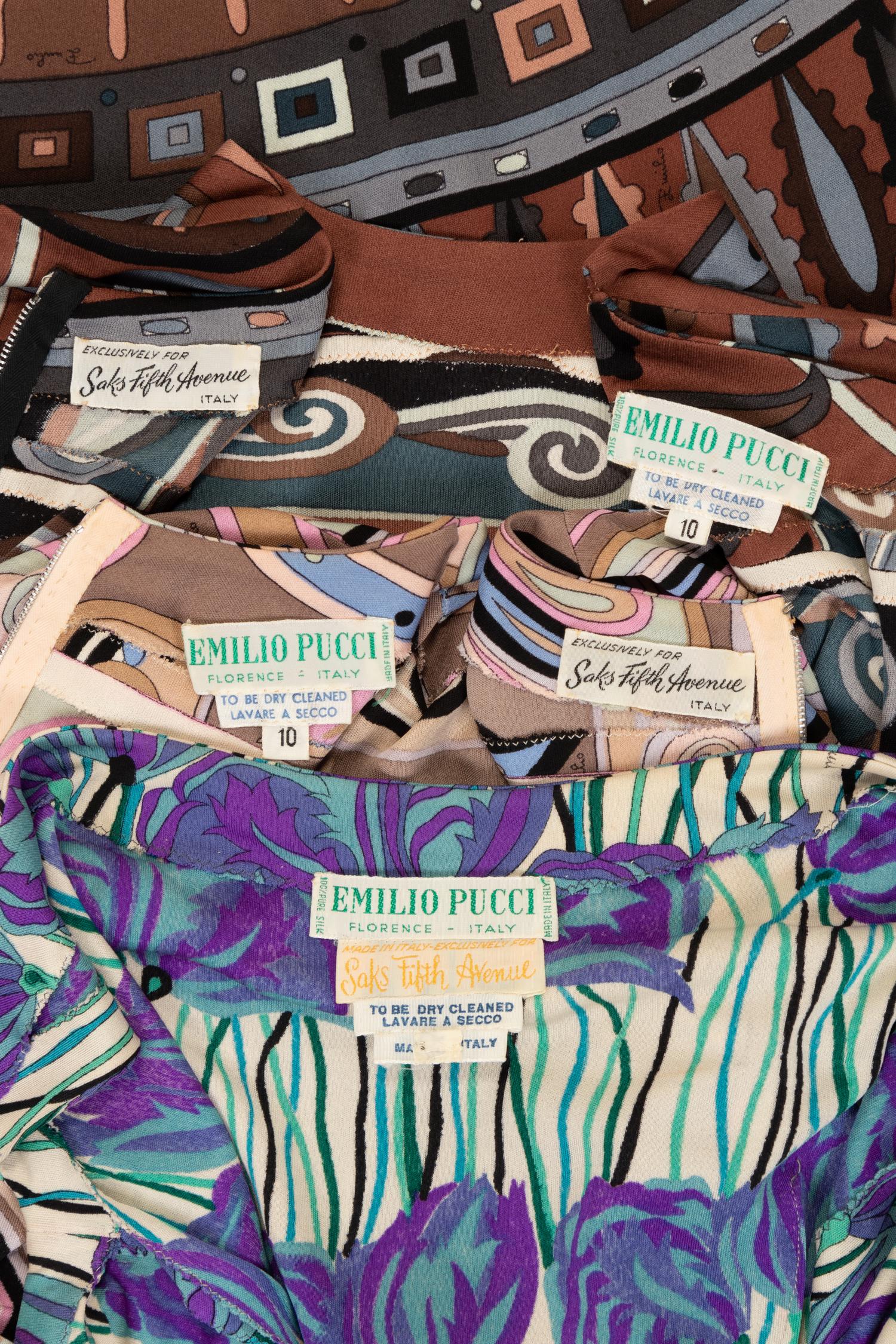 Three Emilio Pucci Dresses with Tie Belts, 1960s