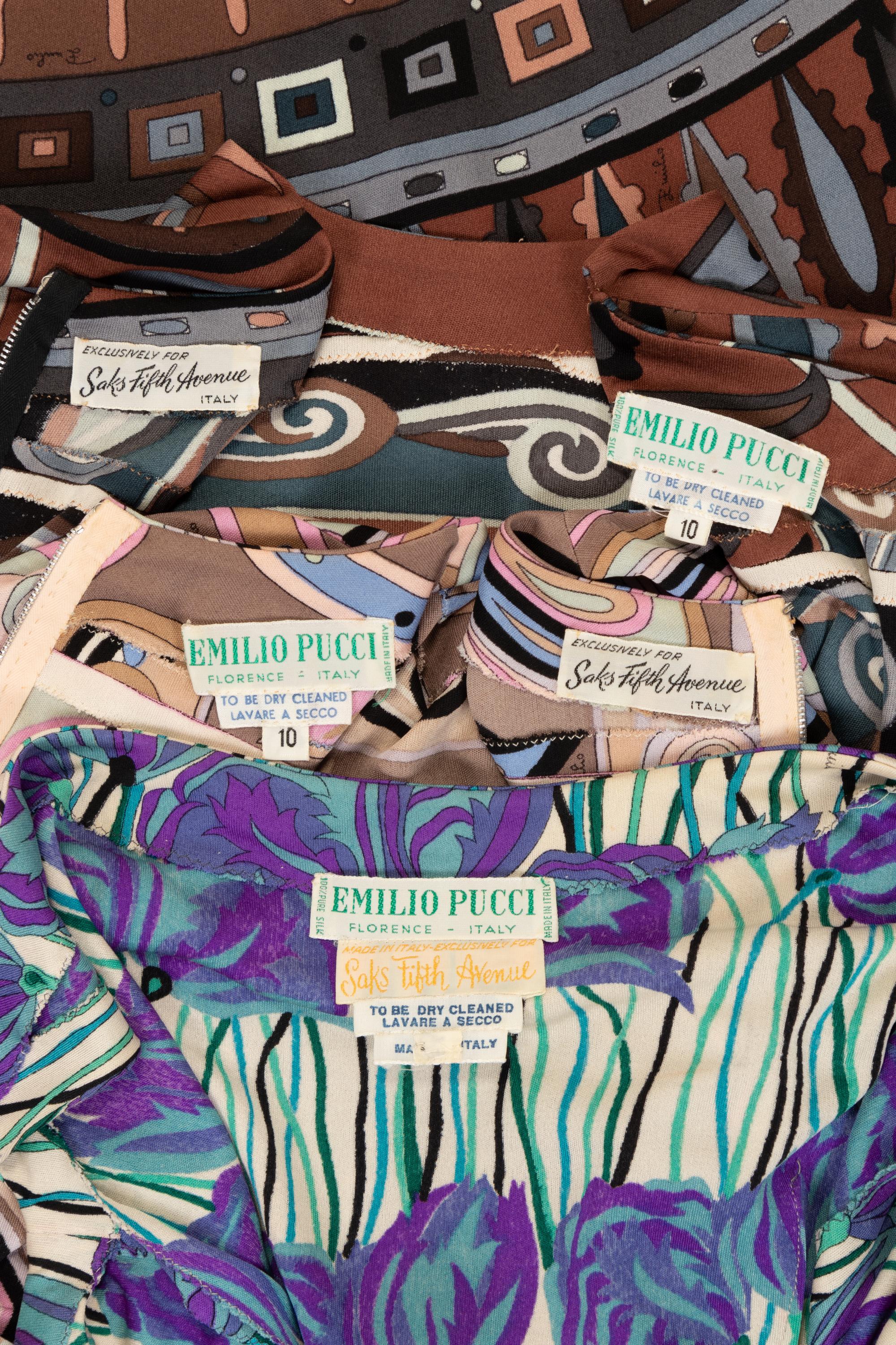 Three Emilio Pucci Dresses with Tie Belts, 1960s