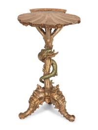 A Venetian Style Carved 'Grotto' Side Table