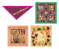 Gucci, Four Printed Silk Scarves