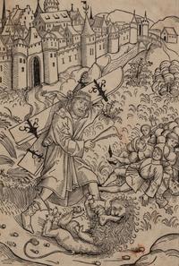 A group of four engravings depicting religious imagery