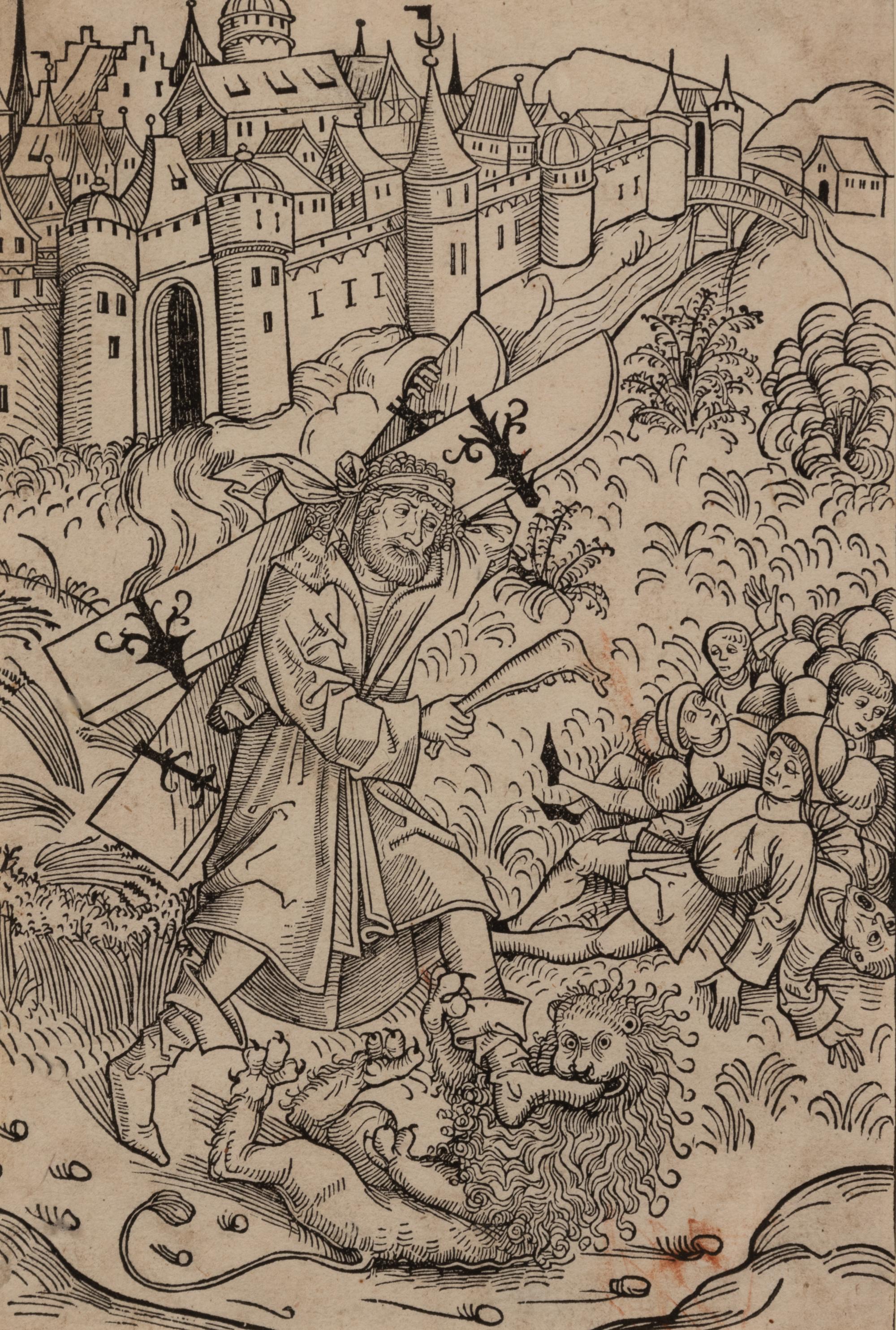 A group of four engravings depicting religious imagery