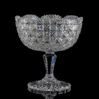 A Brilliant-Period "Harvard" Cut Glass Pedestal Bowl