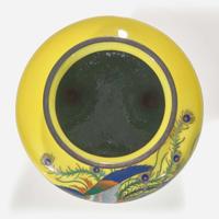 A Japanese cloisonné koro and cover with carved wood stand 日本帶蓋香爐及木底座