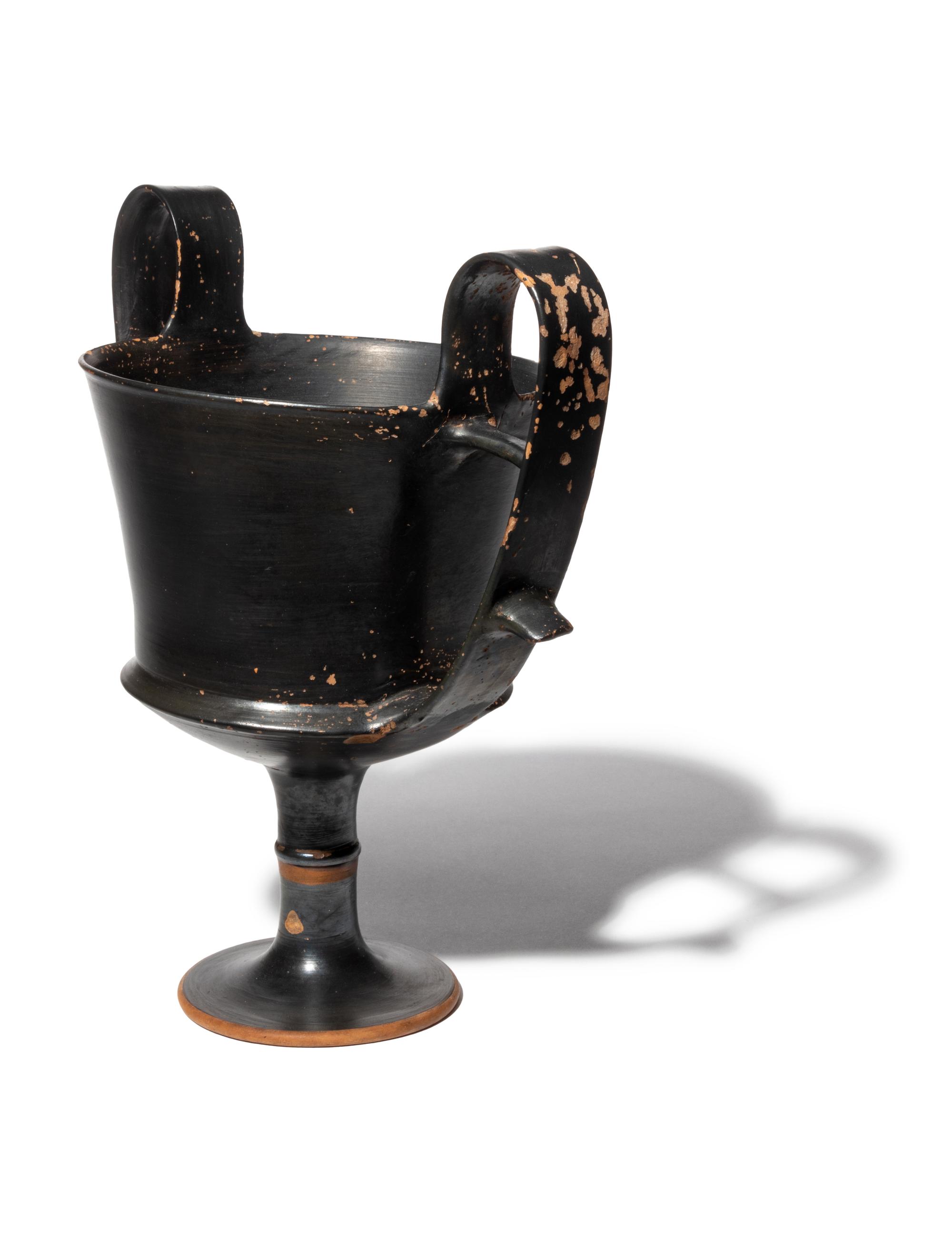 A Greek Black-Glazed Kantharos