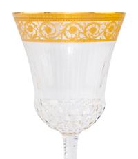 A Staint-Louis Thistle Gilt Stemware Service