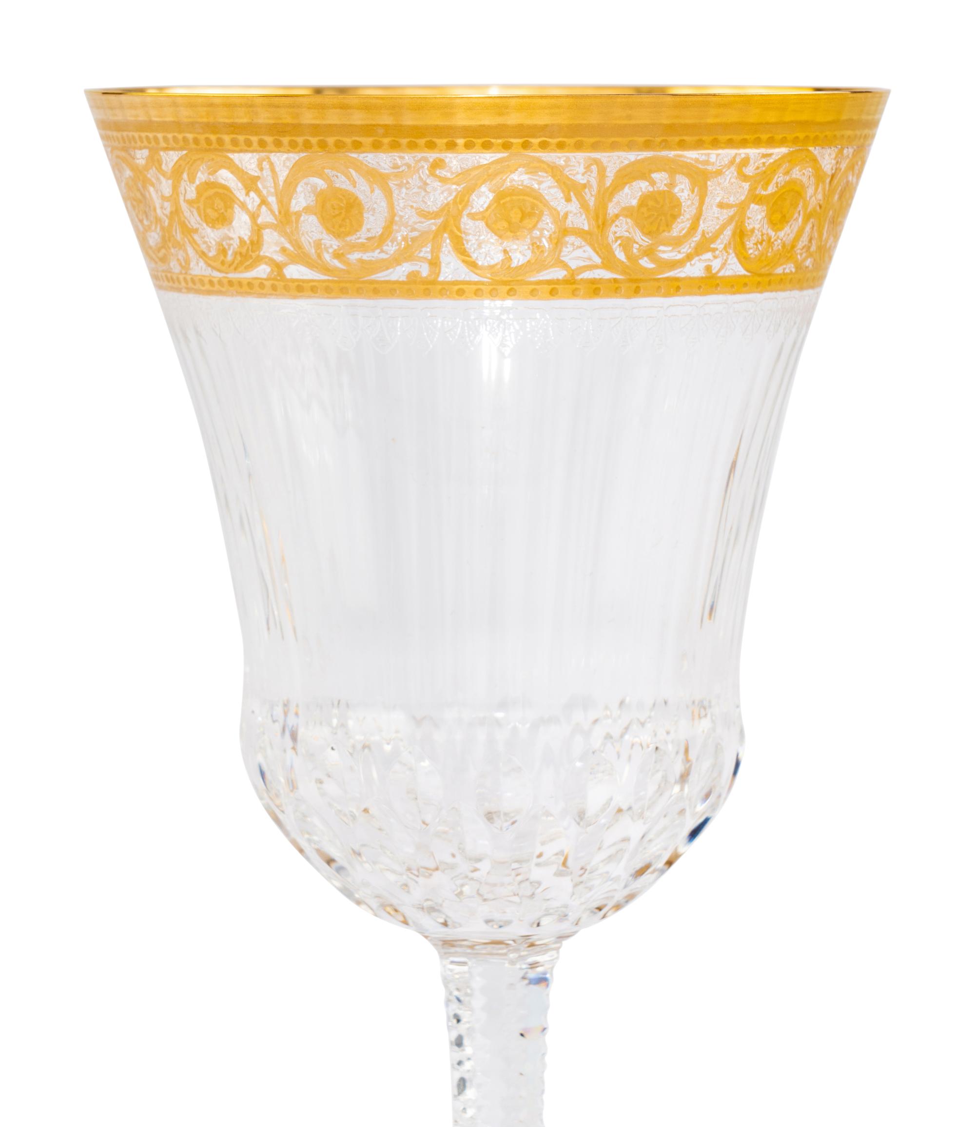 A Staint-Louis Thistle Gilt Stemware Service