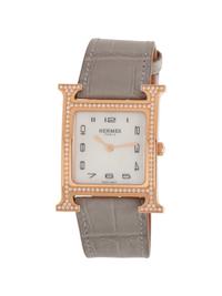 HERMÈS, REF. HH1.572 18K ROSE GOLD 'HEURE H' WATCH