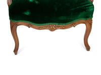 Four Louis XV Style Walnut Fauteuils