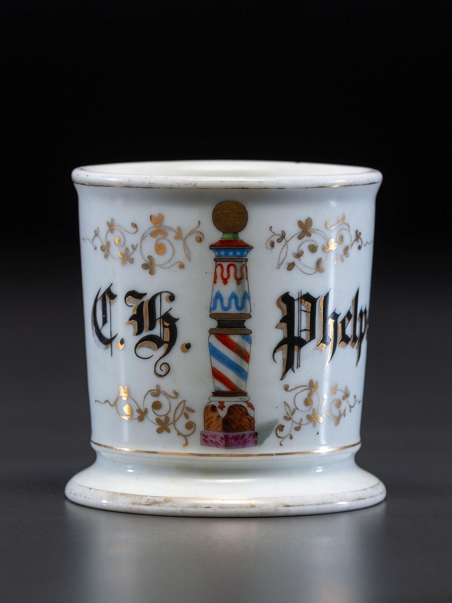 A Barber's Porcelain Occupational Shaving Mug