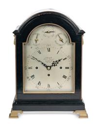 A George III Ebonized and Brass Mounted Bracket Clock