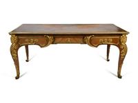 A Louis XVI Style Mahogany and Gilt Bronze Mounted Partners Bureau Plat — L. CUEUNIERES, THIRD QUARTER 19TH CENTURY