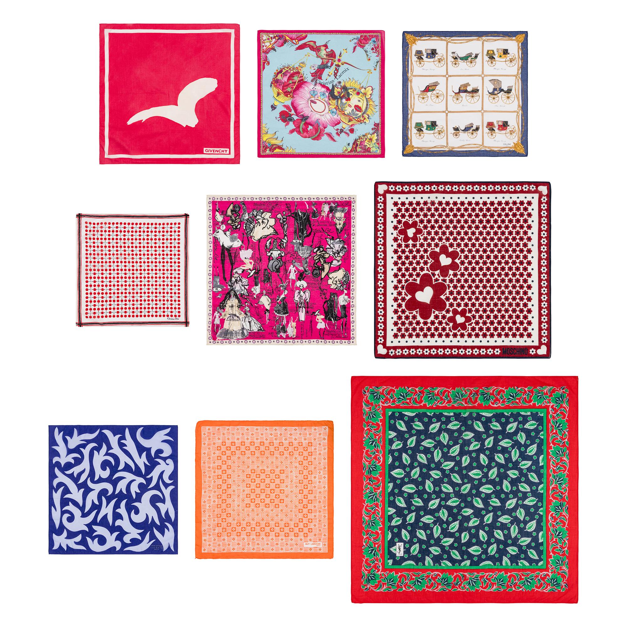 Nine Cotton Designer Scarves