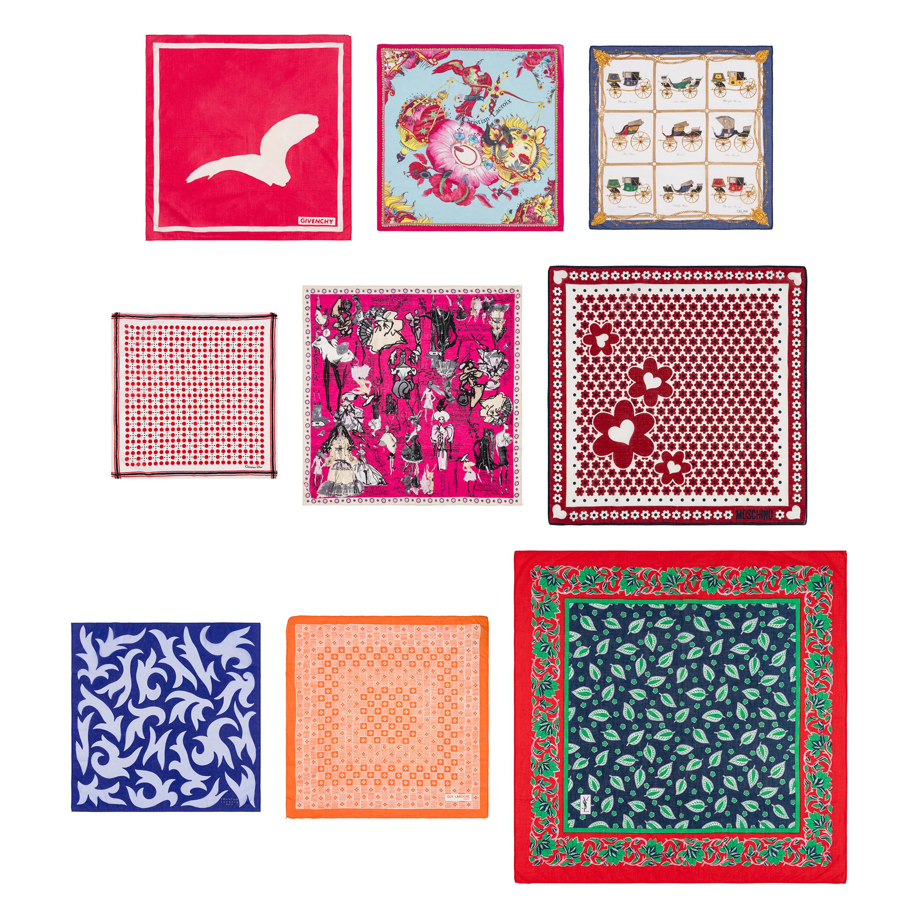 Nine Cotton Designer Scarves