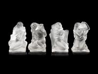 A Set of Four Lalique Surtout Quatres Saisons Figures