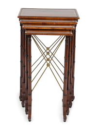A Regency Cross-banded Rosewood Nest of Four Tables — 19TH CENTURY