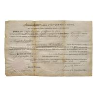 [Presidential] Monroe, James. Partially-printed document, signed