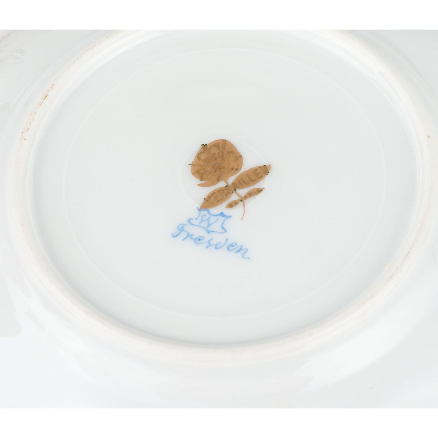 A Dresden Parcel-Gilt Monogrammed Porcelain Dinner Service, Plus