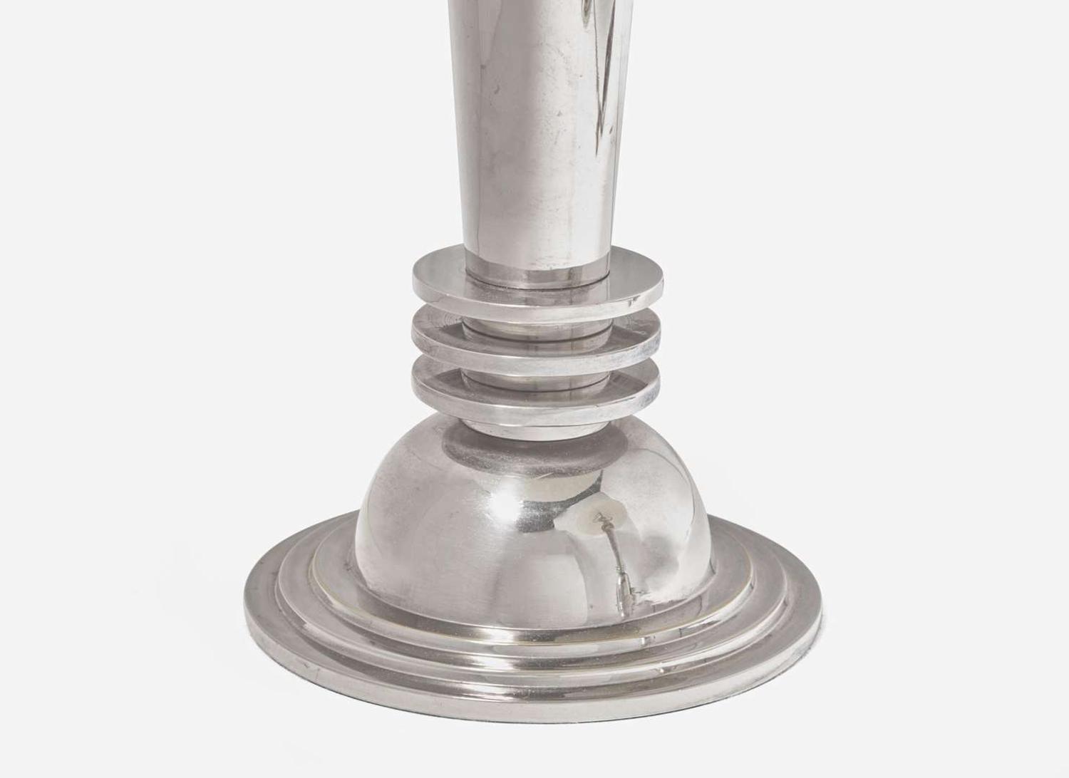 American, Pair of Chrome Table Lamps
