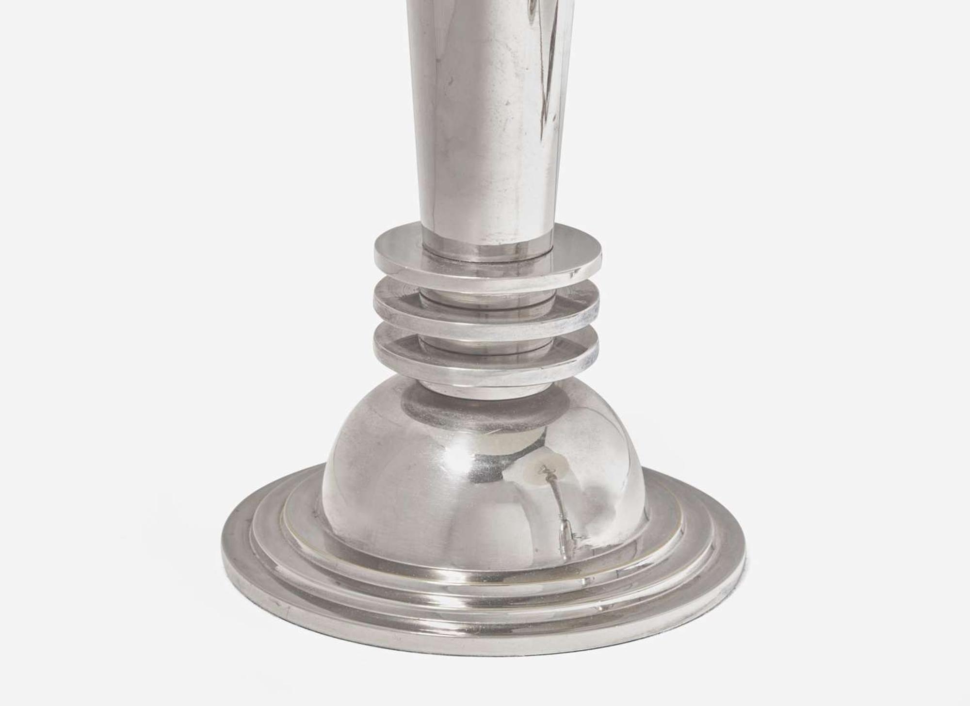 American, Pair of Chrome Table Lamps