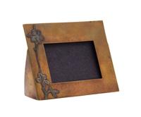 An Arts and Crafts Copper Desk Calendar Height 3 5/8 inches.
