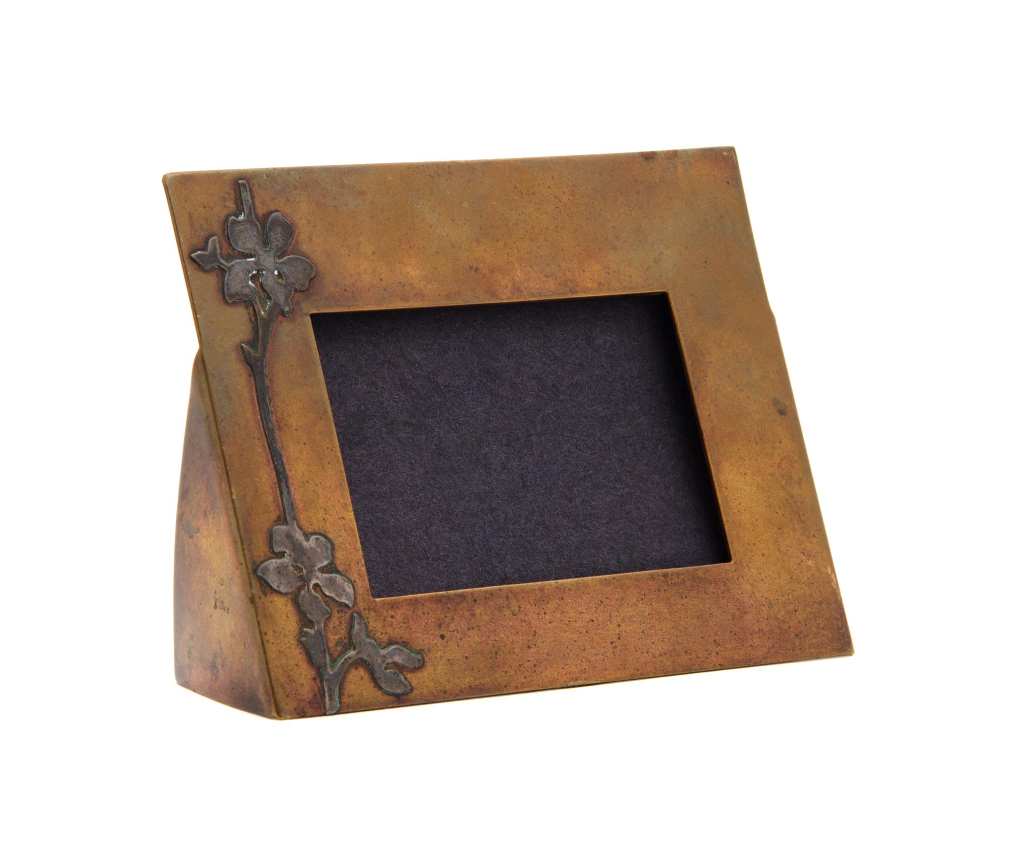 An Arts and Crafts Copper Desk Calendar Height 3 5/8 inches.