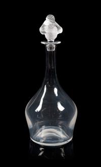 Lalique, a Roxane pattern glass decanter