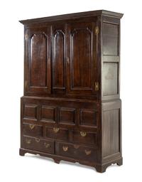 A George III Oak Linen Press