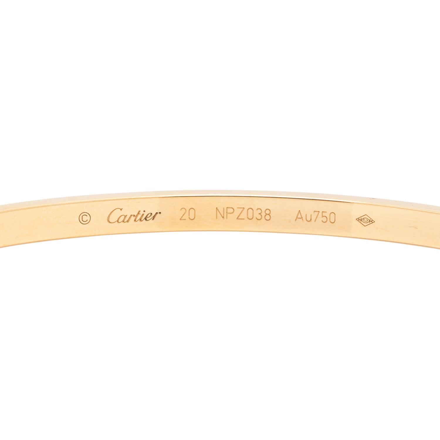 CARTIER, YELLOW GOLD 'LOVE' BRACELET