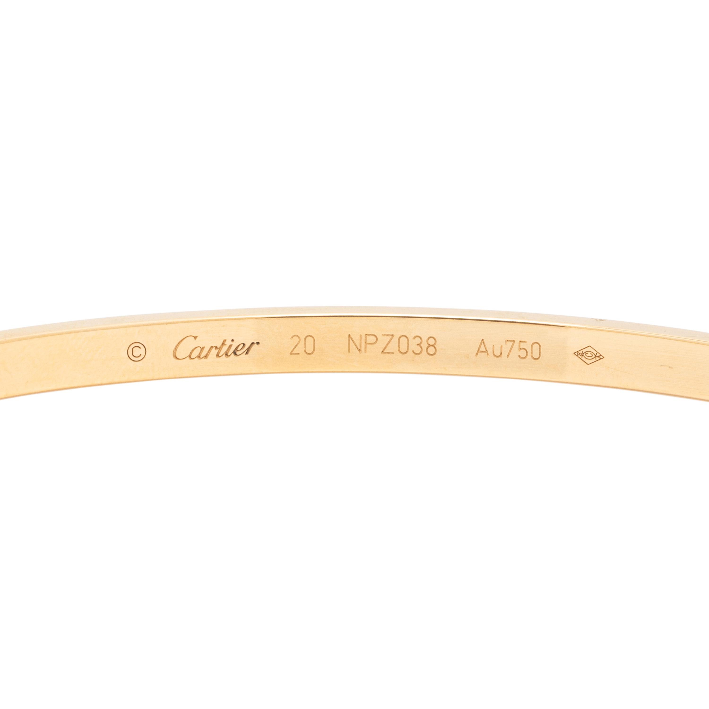 CARTIER, YELLOW GOLD 'LOVE' BRACELET