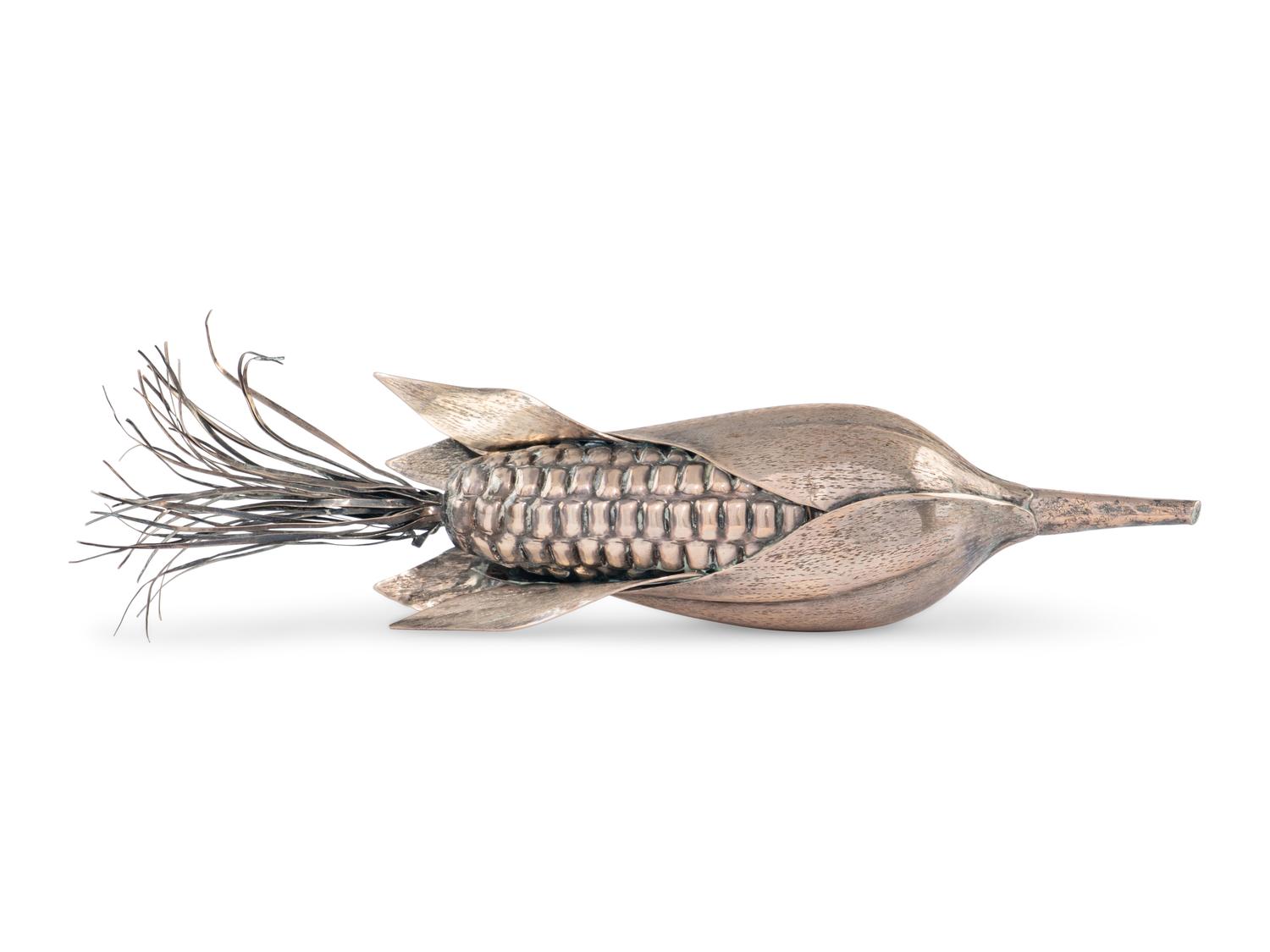 A Buccellati Silver Corn Form Table Lighter